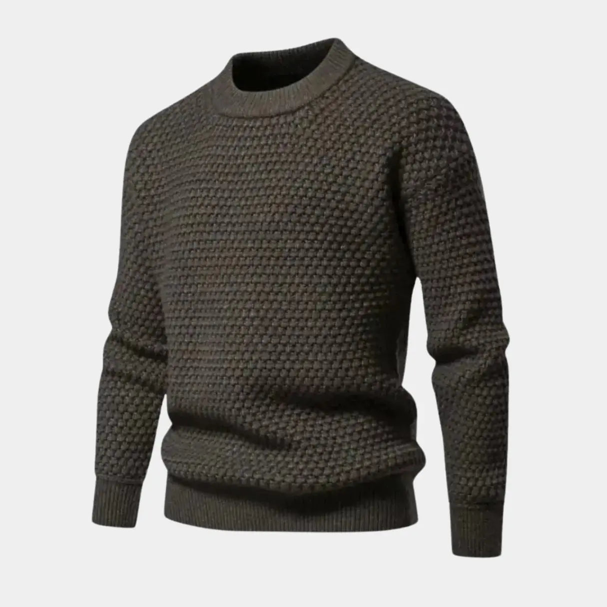 Herren Strukturpullover mit langem Arm, eleganter Strickpullover für Alltag und Business Casual