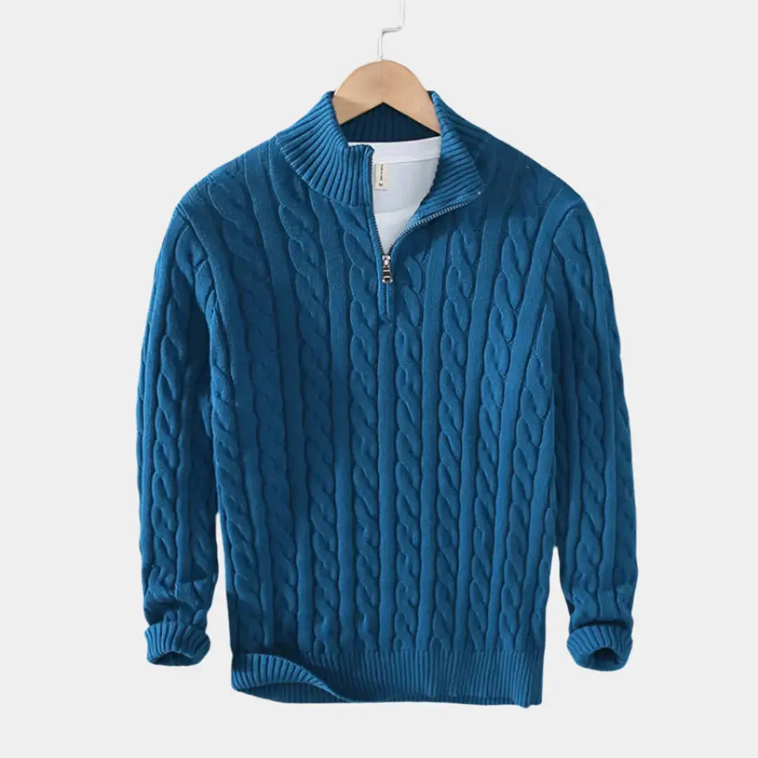 Exquisiter Pullover mit halbem Reissverschluss