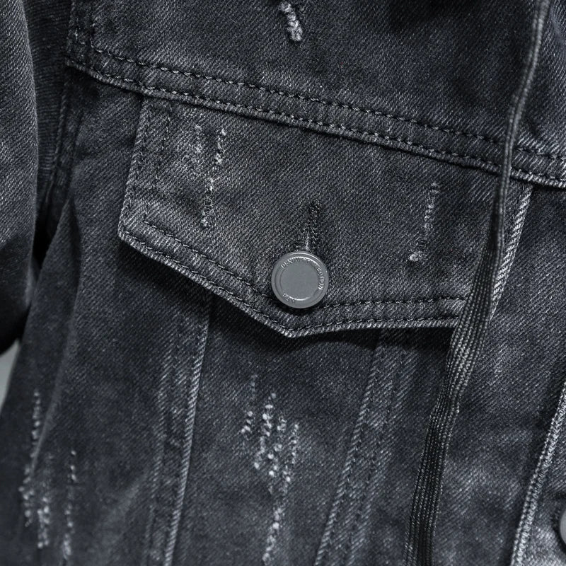 Isaac™ Gefütterte Jeansjacke mit Kapuze