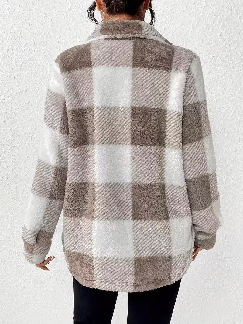Sabria™ Karierte Fleecejacke