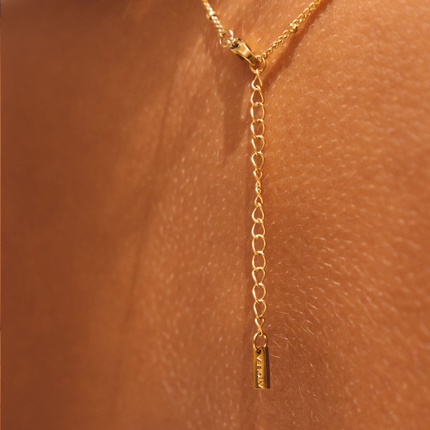 Damen Medaillon Halskette Gold mit griechischem Anhänger und Zirkonia wasserfest