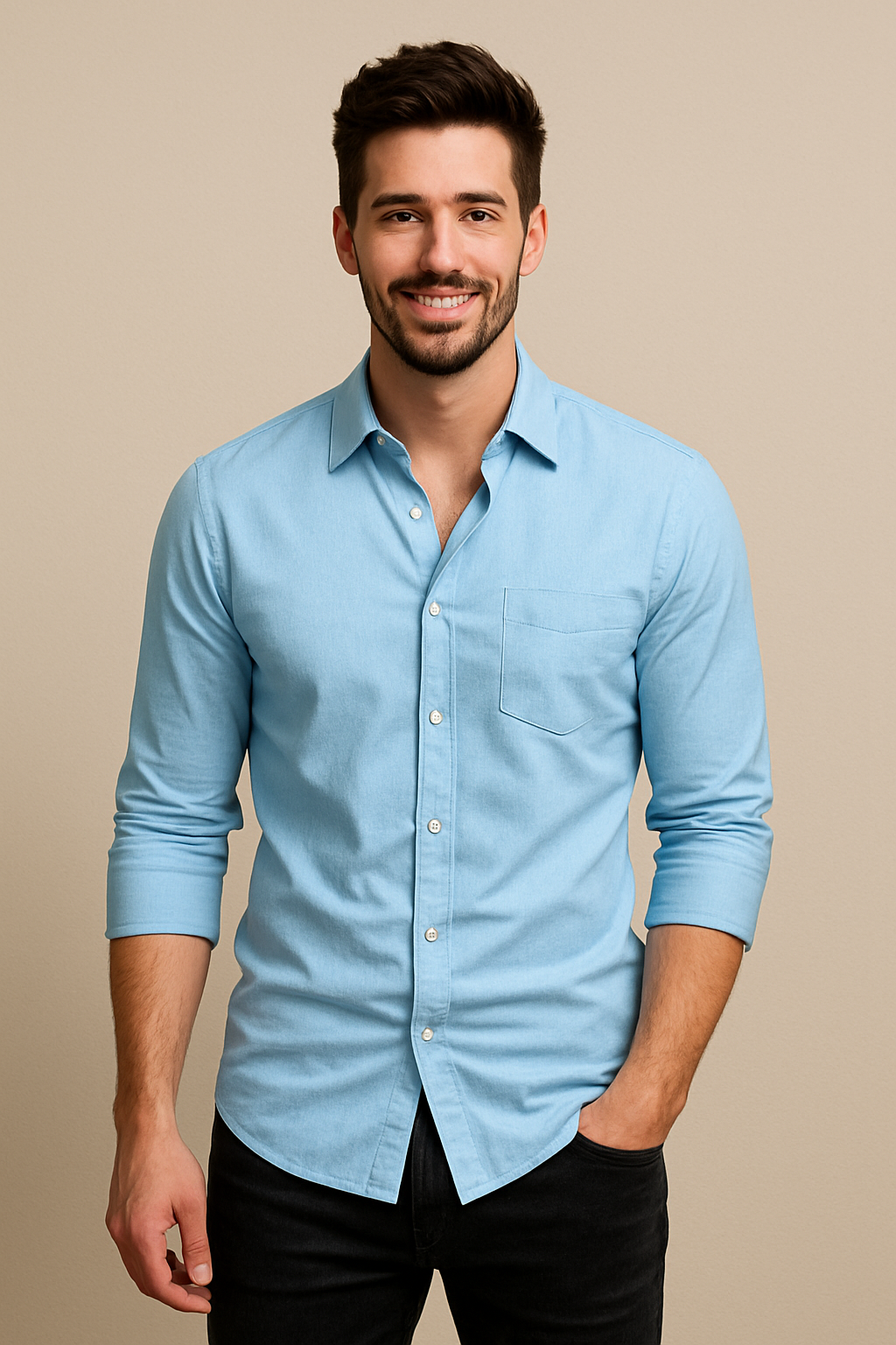 HERBERGER | Herren Langarmhemd mit Stretch für Büro und Alltag
