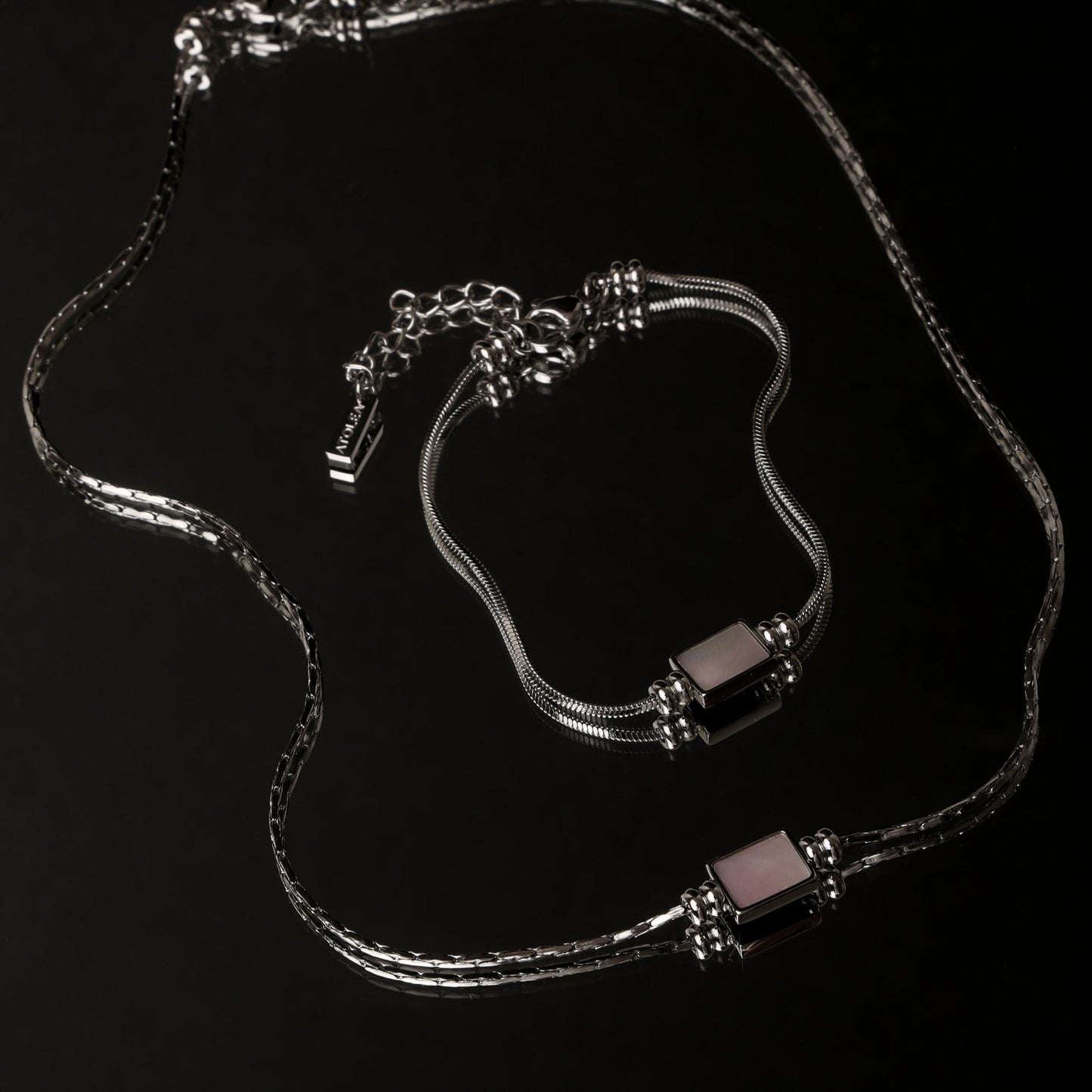 Damen Halskette Gold Perlmutt Anhänger wasserfest hypoallergen Layering Kette