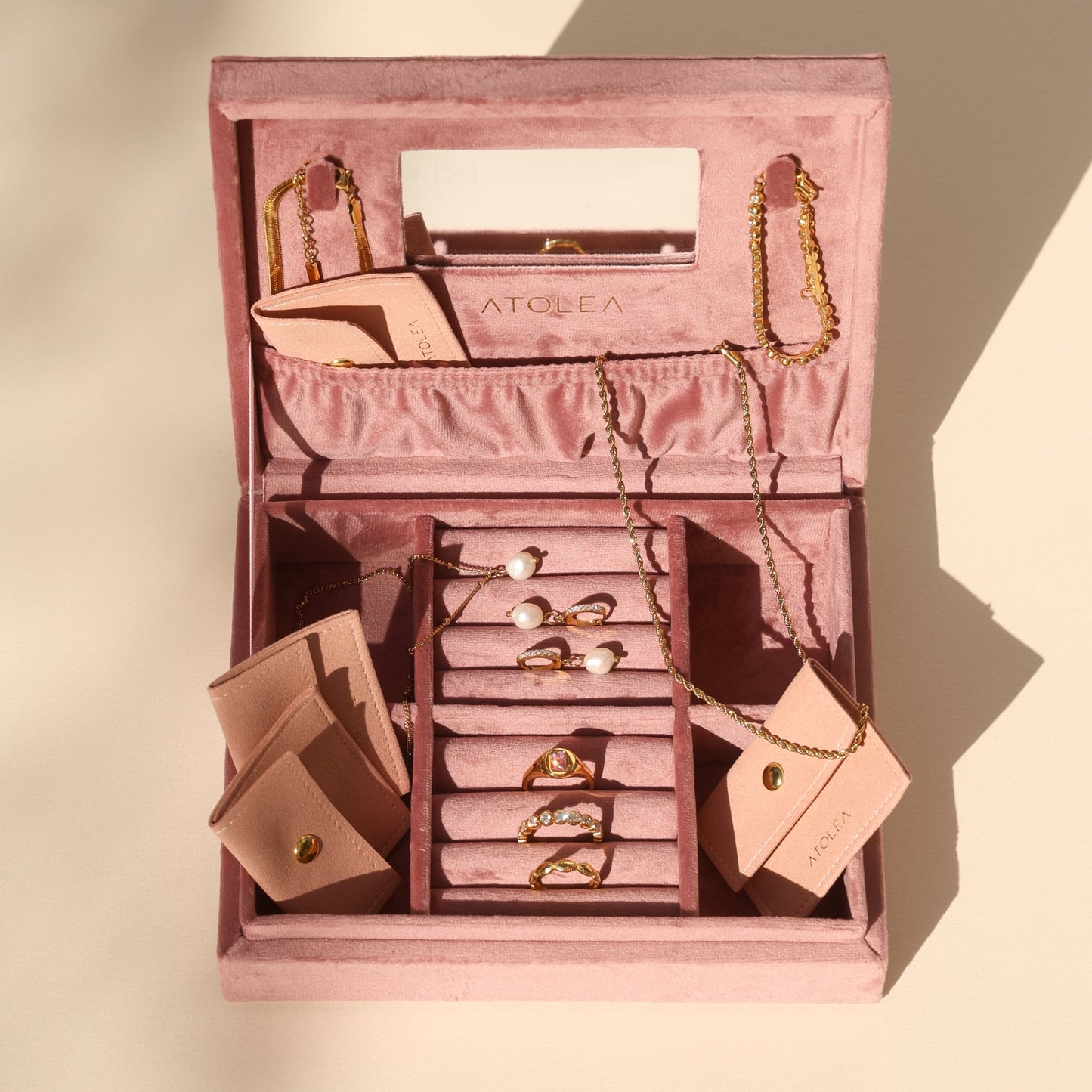 Damen Schmuck Geschenkbox mit 6 Schmuckstücken wasserfest Samtbox