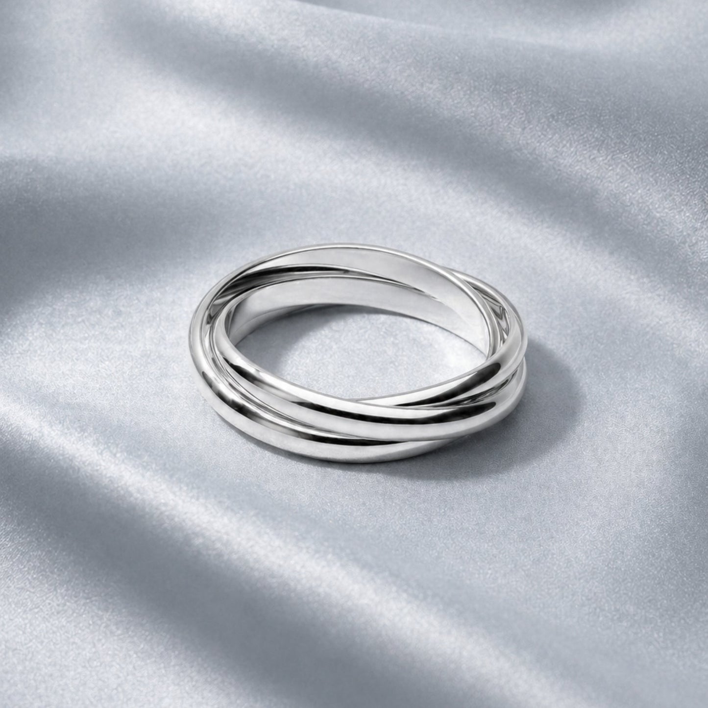 Damen Ring Gold 3 Bänder wasserfest hypoallergen