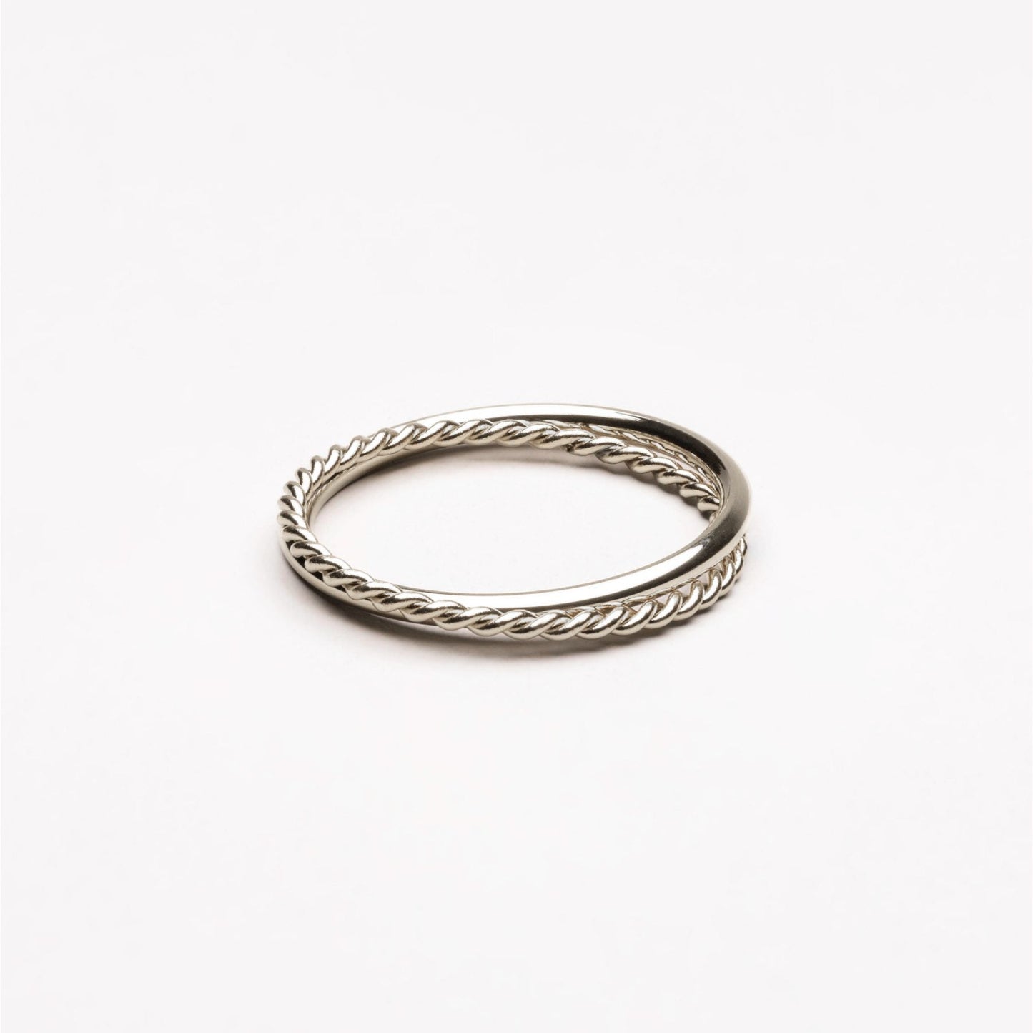 Damen Doppelring Gold verschlungen wasserfest hypoallergen