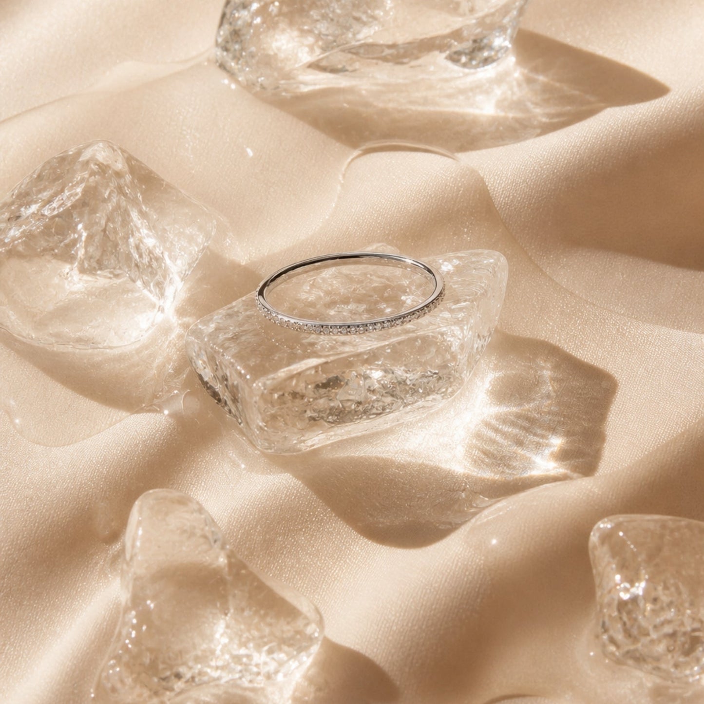 Damen Ring Gold wasserfest mit Zirkonia hypoallergen