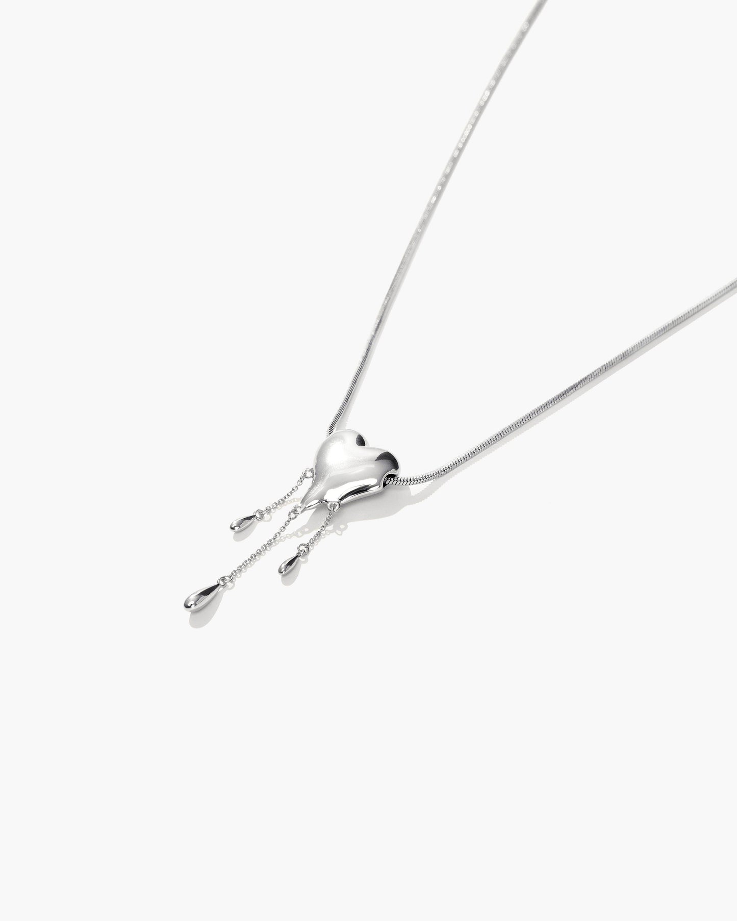Damen Halskette Silber mit Herz Anhänger wasserfest hypoallergen Edelstahl