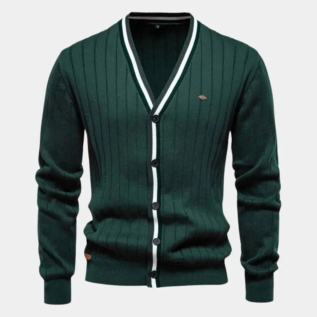 Cotton Button-Up Cardigan Sweater