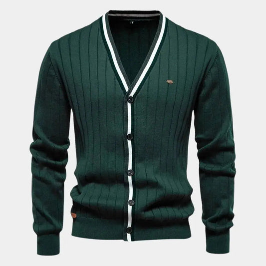 Cotton Button-Up Cardigan Sweater