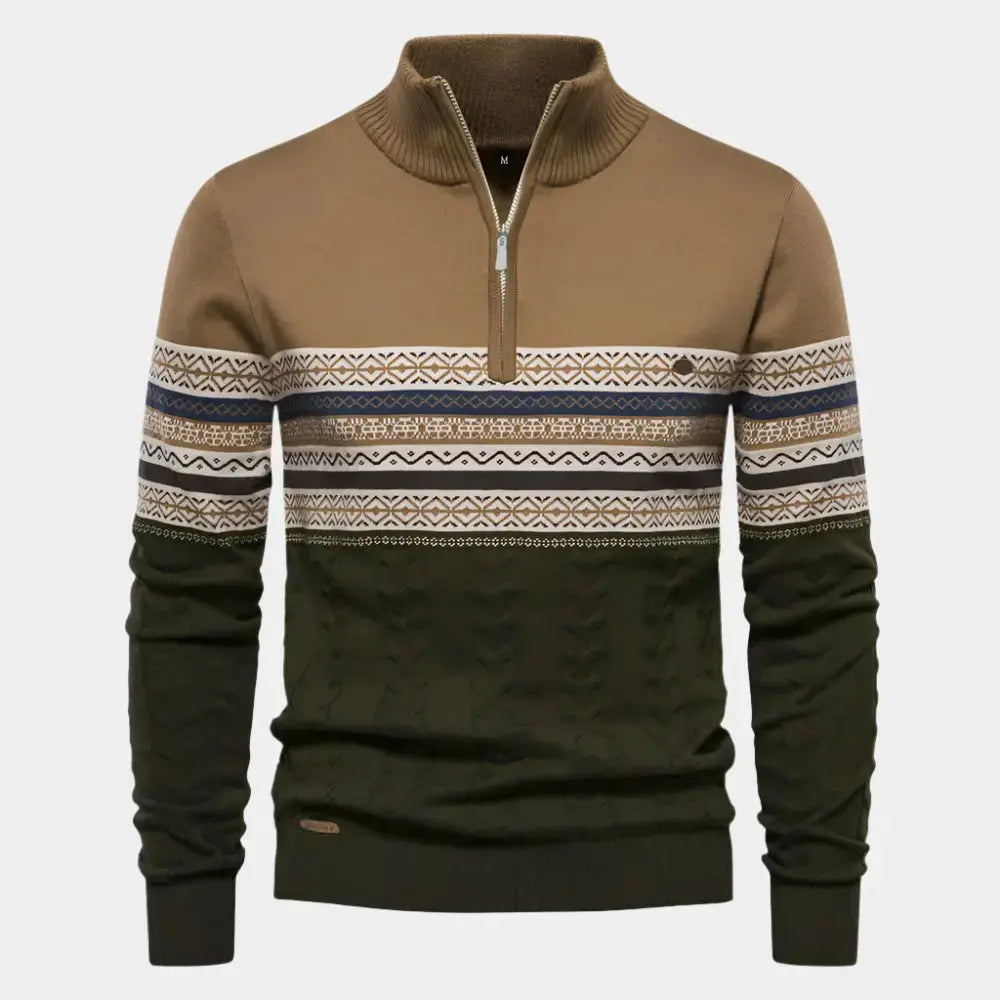 Strickpullover mit Reissverschluss