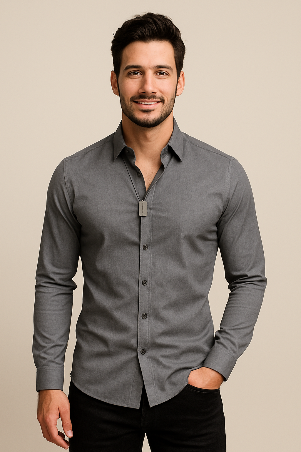 HERBERGER | Herren Langarmhemd mit Stretch für Büro und Alltag