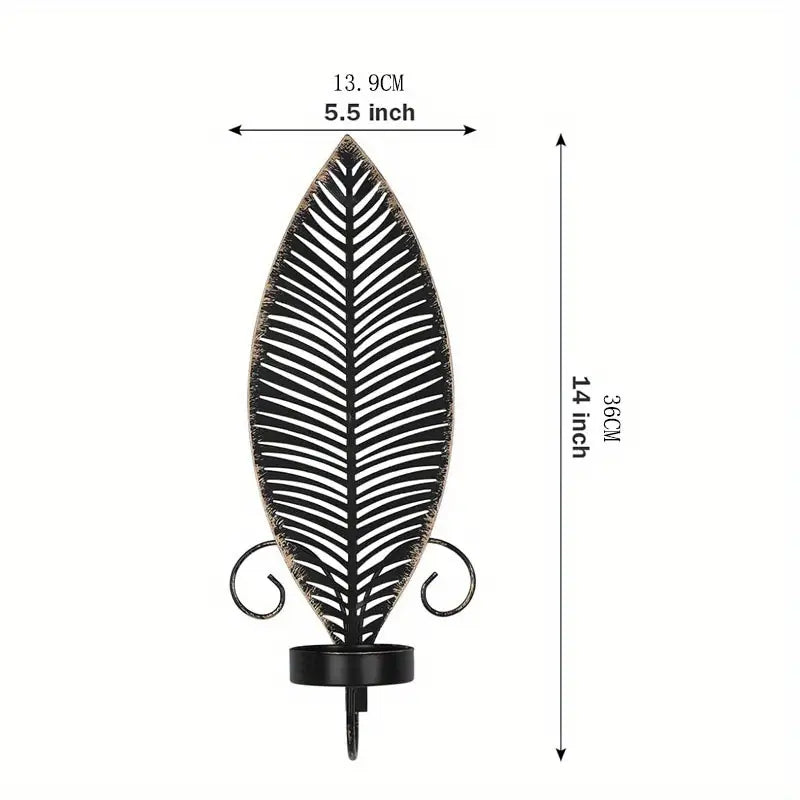 FoliGlow - Kerzenhalter Satz in Blatt Gestaltung