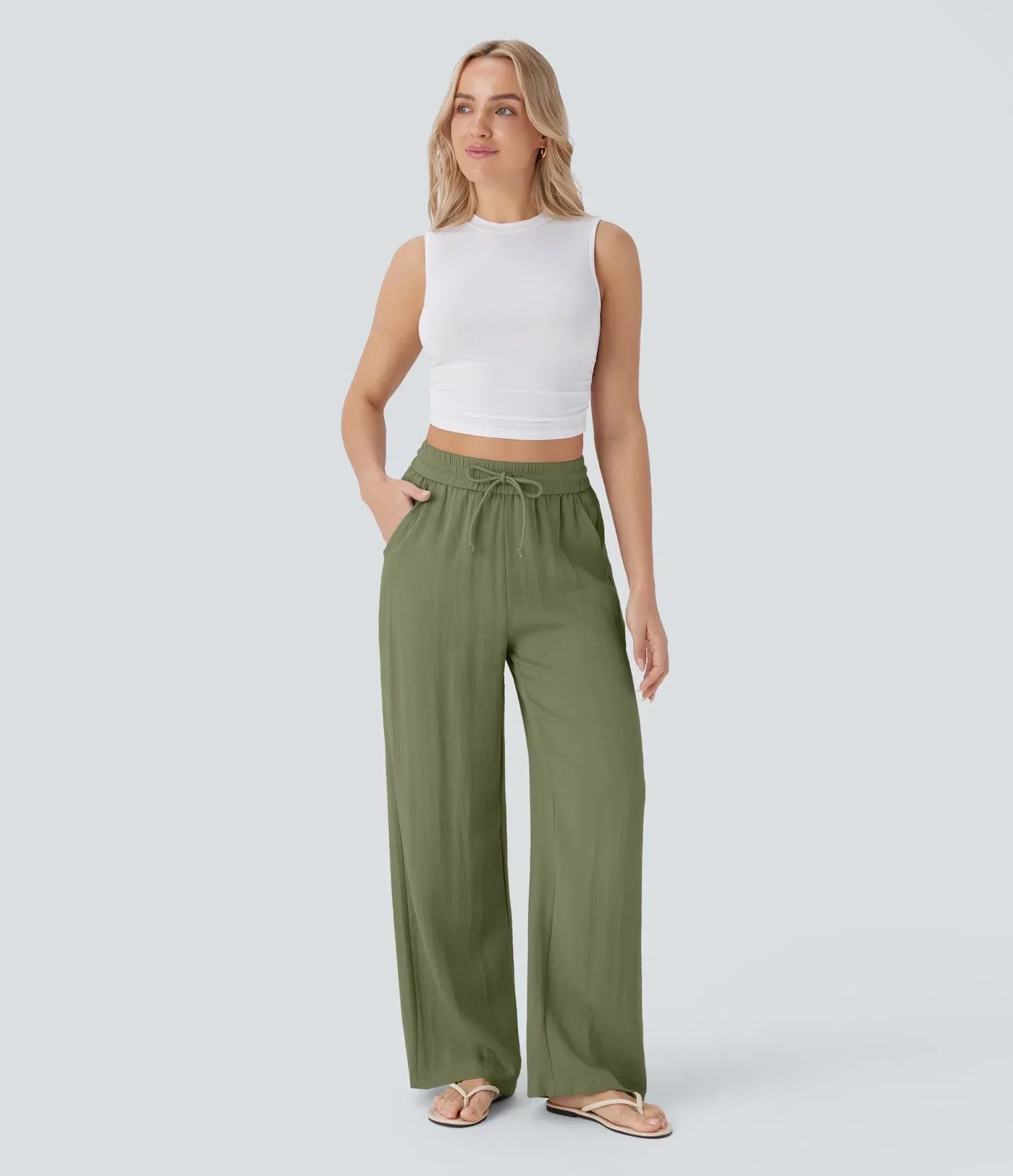 Zafeiria Elegante Leinenhosen