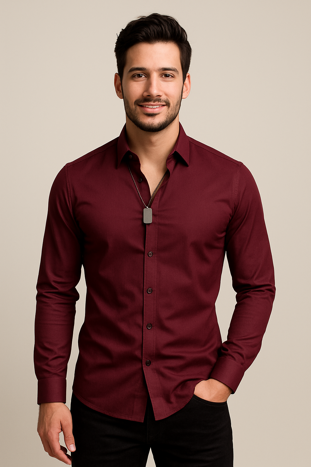 HERBERGER | Herren Langarmhemd mit Stretch für Büro und Alltag