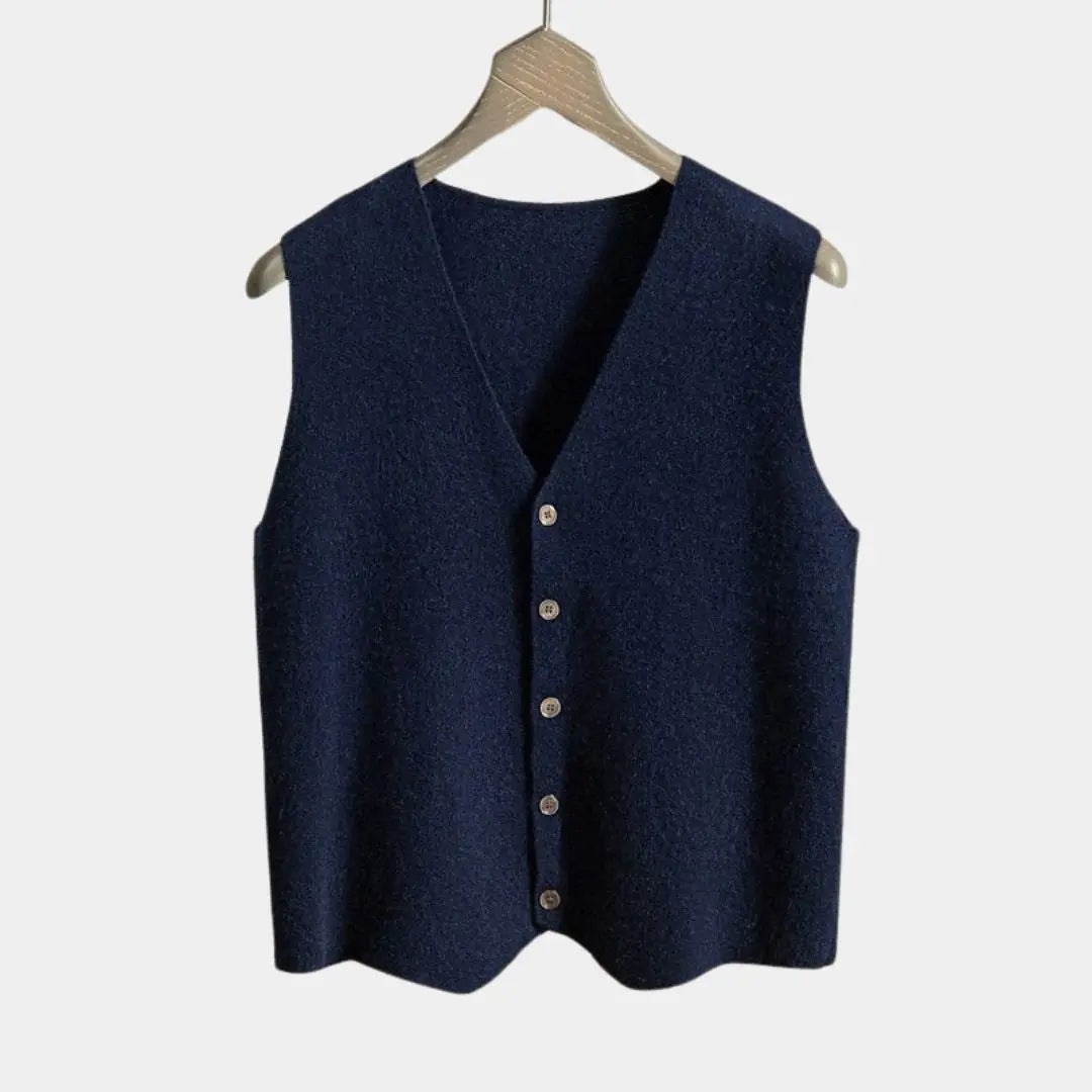Cardigan-Weste aus Wolle