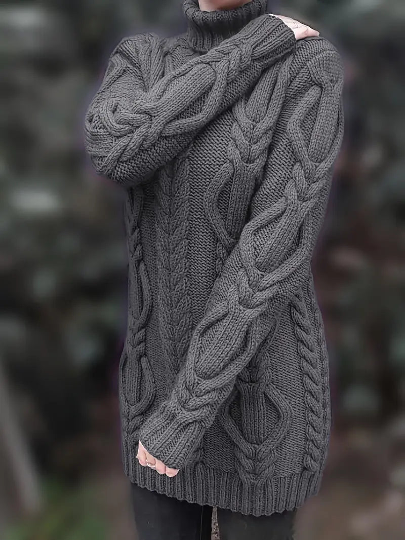 Narda™ Damen Rollkragen Kleid