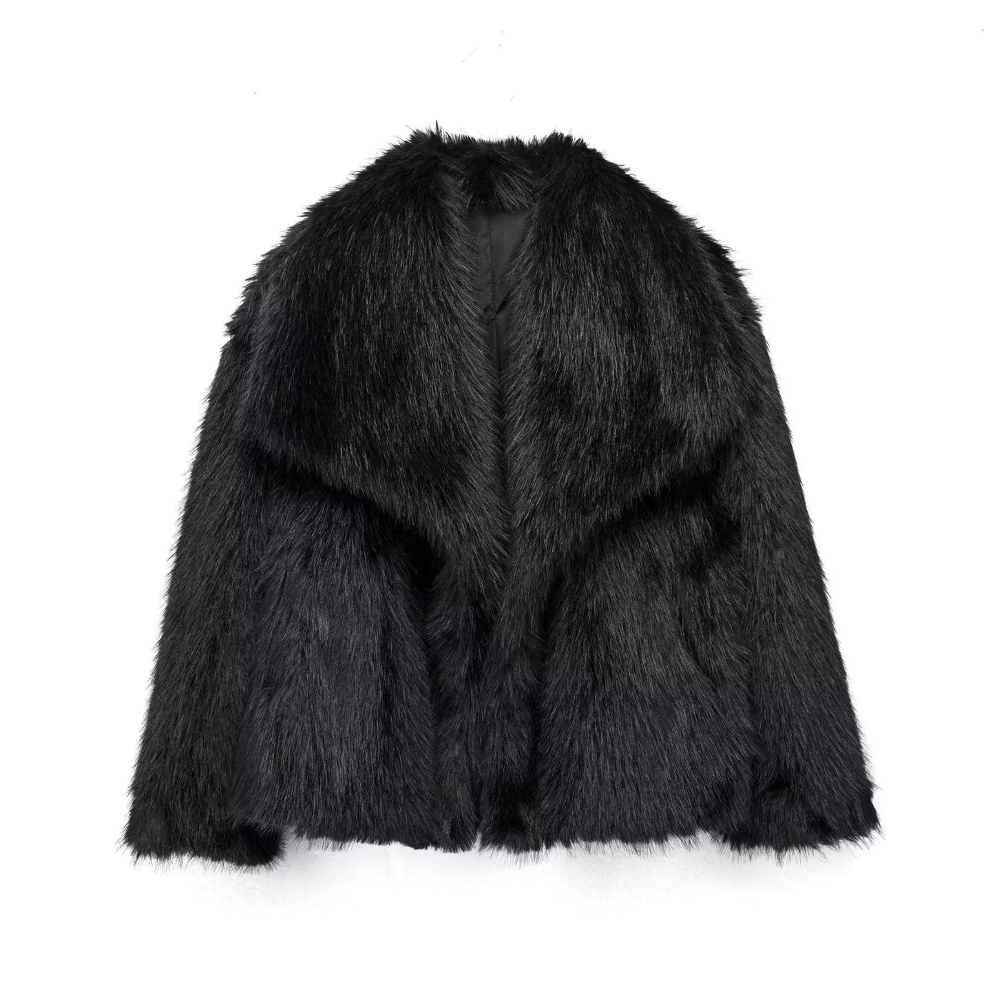 Lässiger dicker Teddymantel