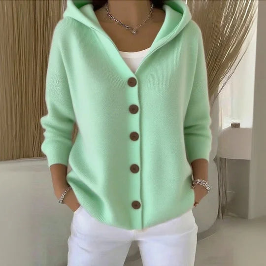Nylah - Bequemer Langarm Strickjacke