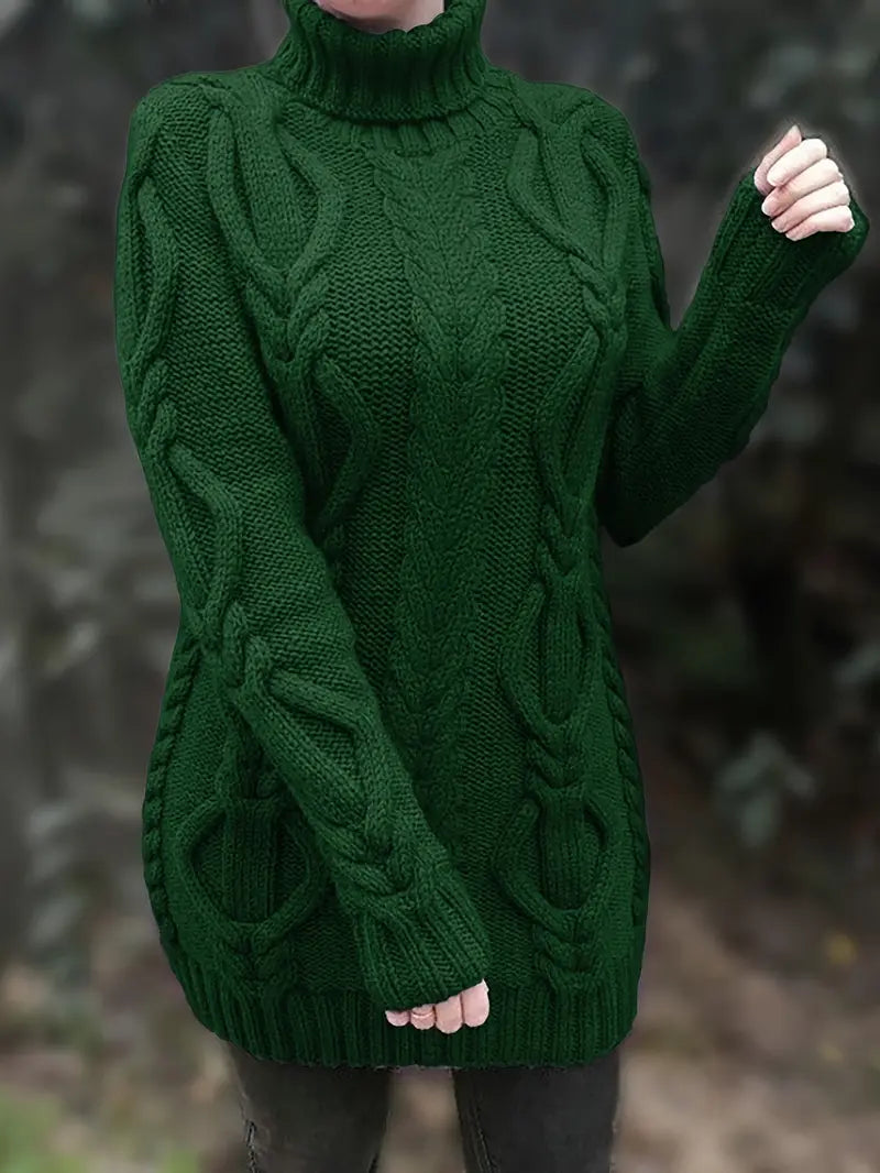 Narda™ Damen Rollkragen Kleid