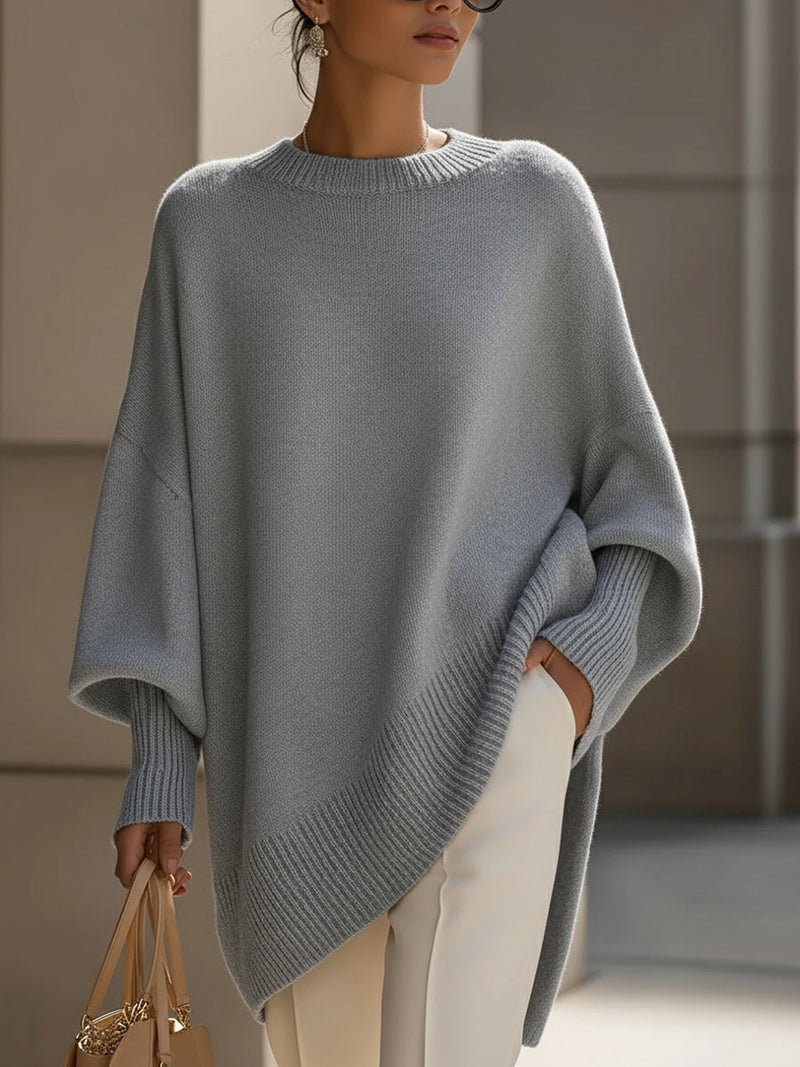 Kimia™ Übergrosser Gestrickter Rundhalsausschnitt Pullover