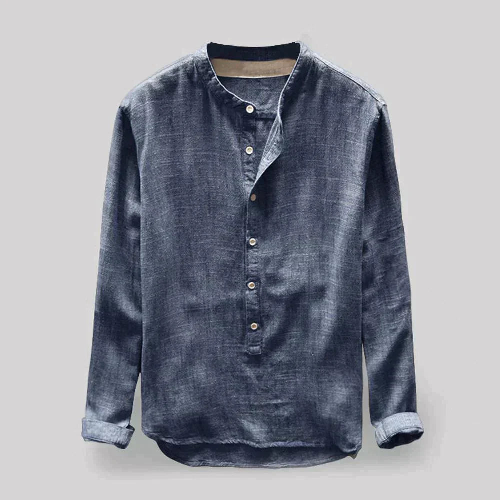 Strukturklang Herren langarmshirt