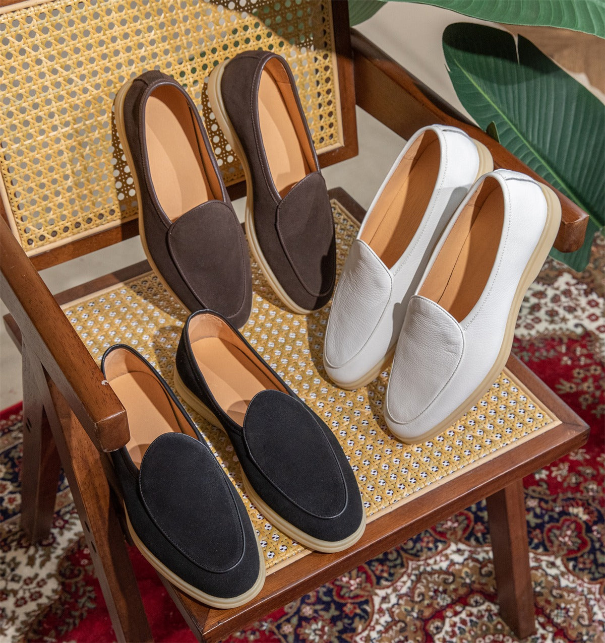 Du Cap belgische Slipper aus Wildleder