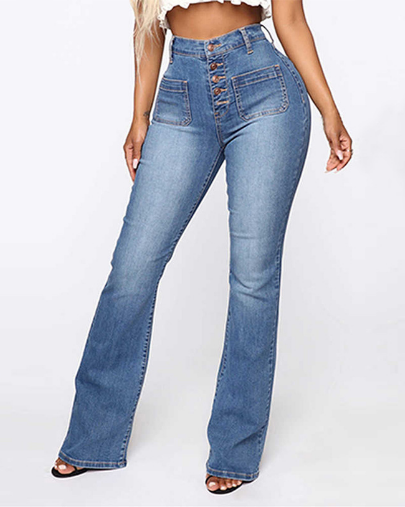 Jeans mit Mehreren Knöpfen