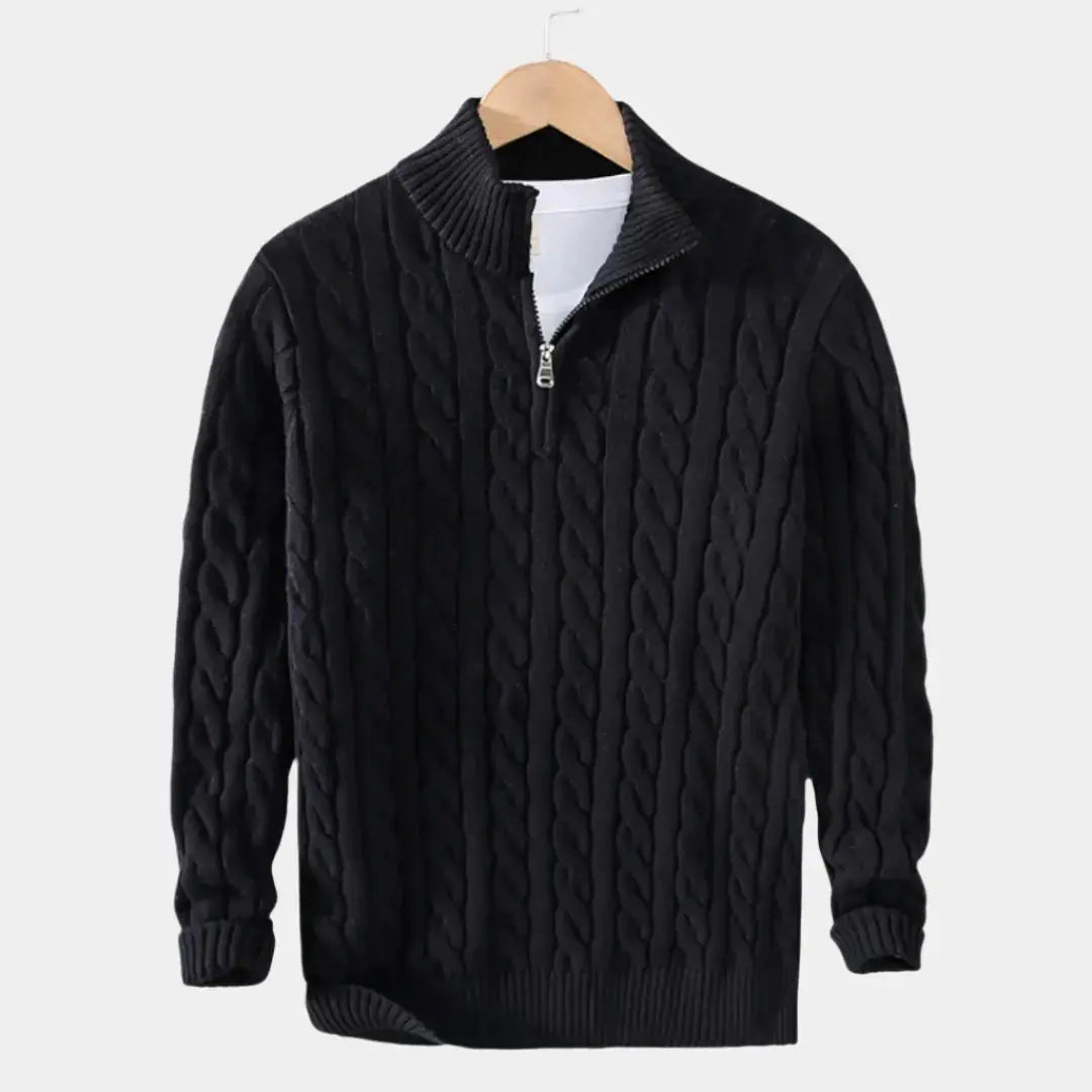 Exquisiter Pullover mit halbem Reissverschluss