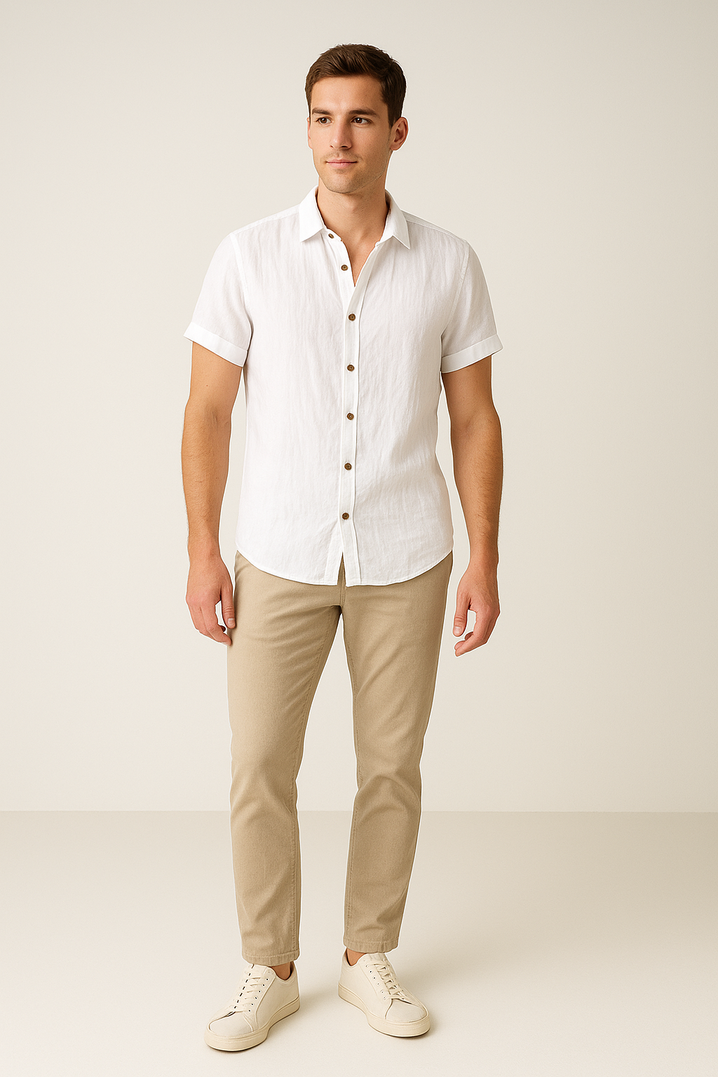 HERBERGER | Herren Kurzarm Sommerhemd mit taillierter Passform, leicht & luftig