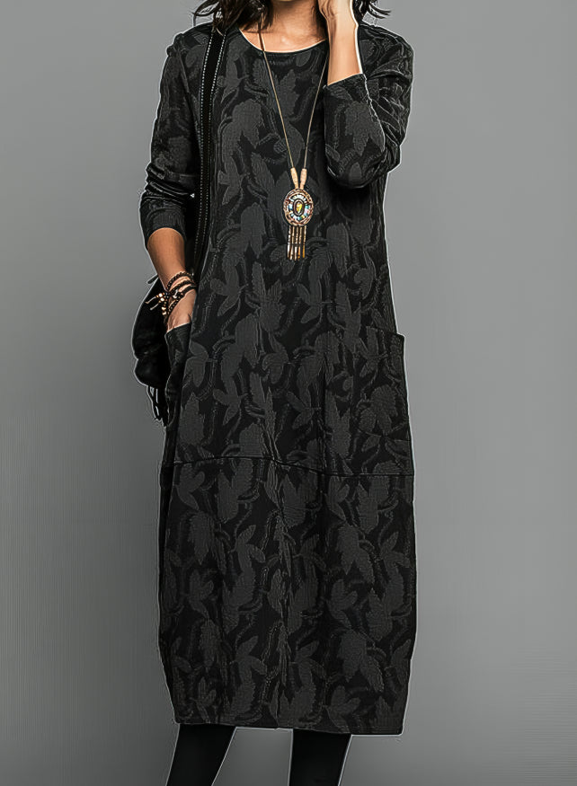 Corina Rundhalsausschnitt Lässiges Winterkleid