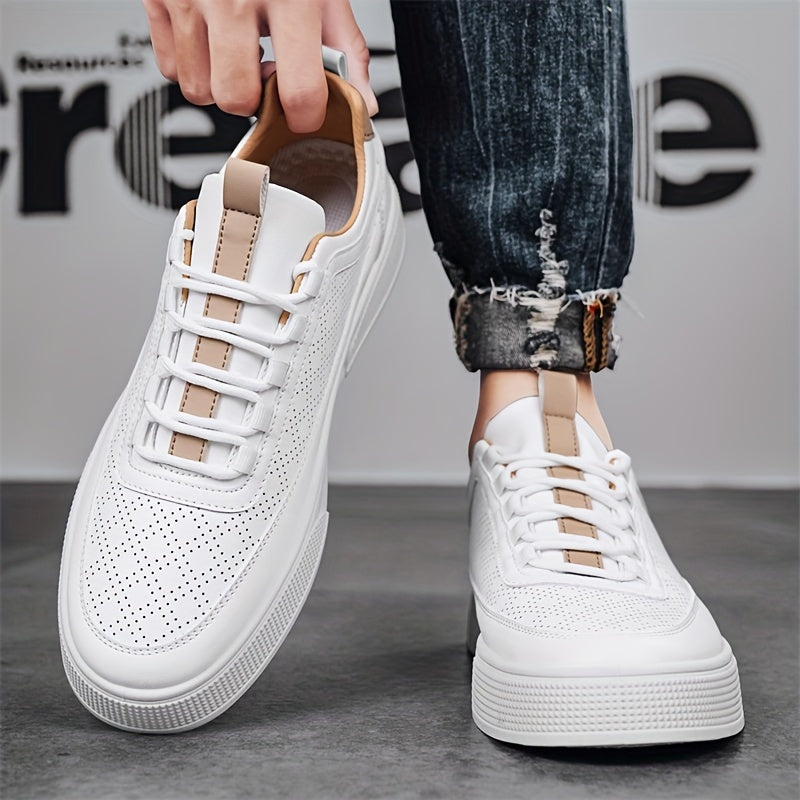 HERBERGER | Herren Sneaker Porter in Lederoptik mit luftdurchlässiger Perforation