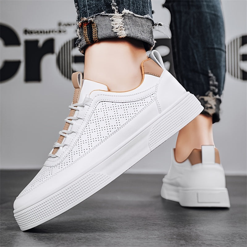 HERBERGER | Herren Sneaker Porter in Lederoptik mit luftdurchlässiger Perforation