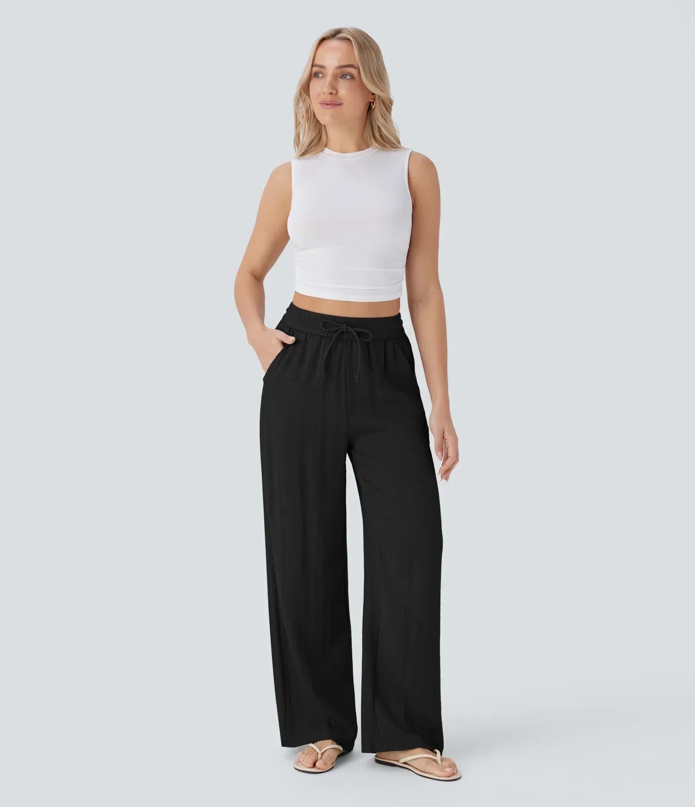 Zafeiria Elegante Leinenhosen