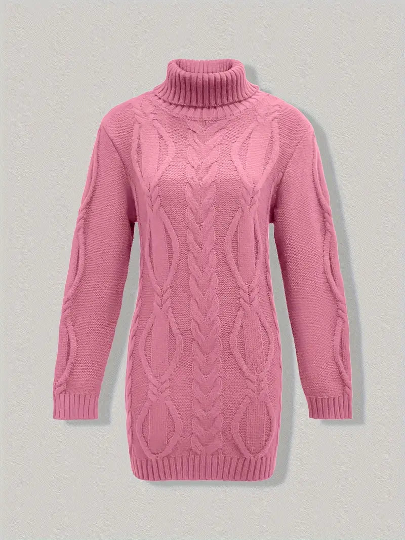 Narda™ Damen Rollkragen Kleid