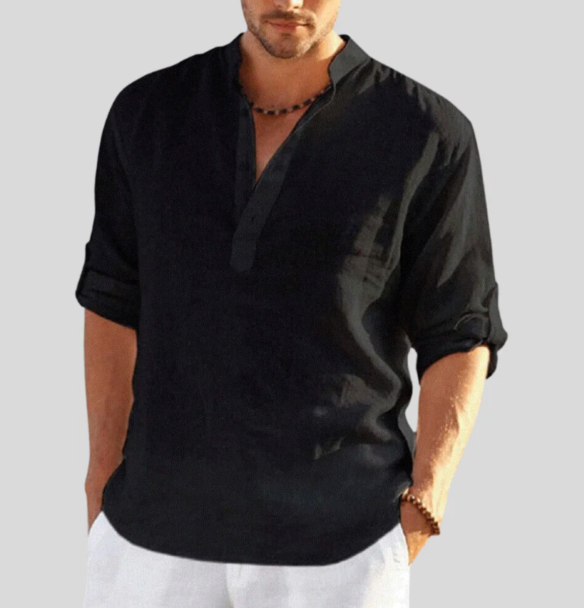 Leinenklar Herren Langarmshirt