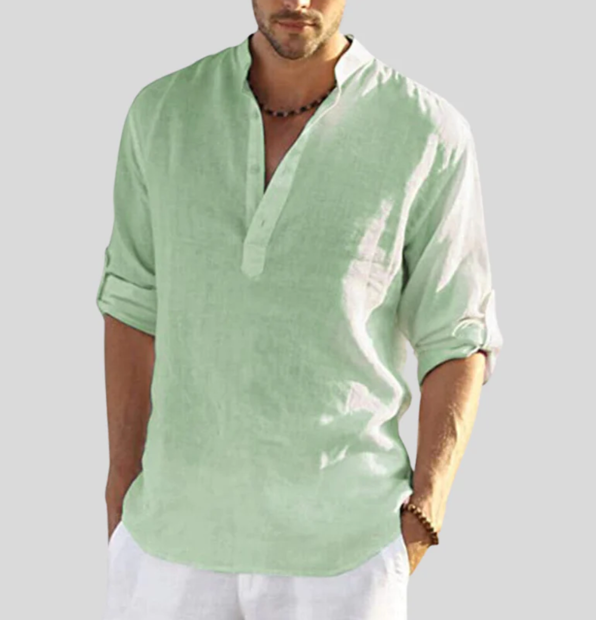 Leinenklar Herren Langarmshirt
