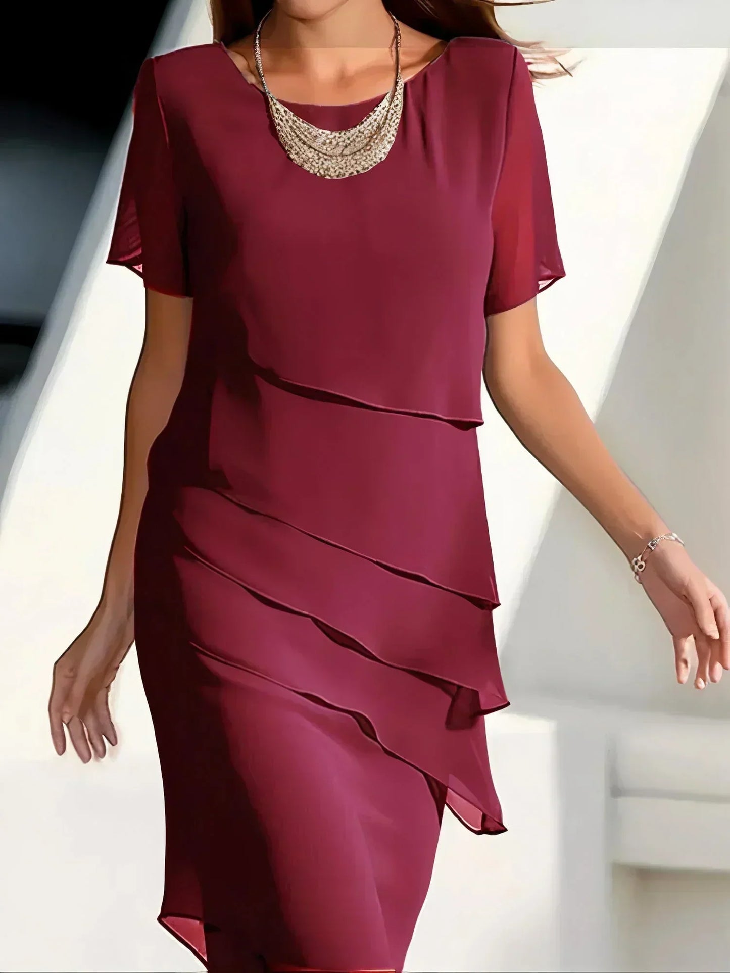 Ursula Chiffon-Midikleid