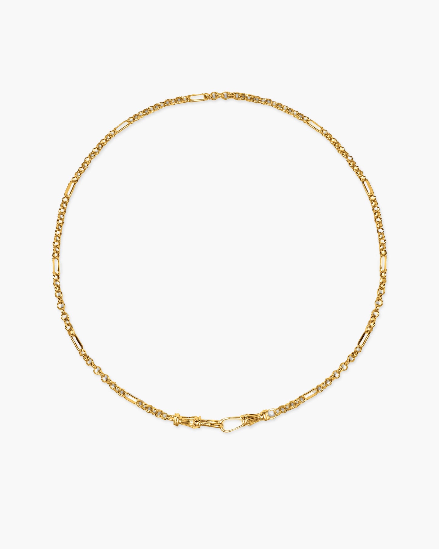Damen Halskette Gold mit Charm Holder Verschluss Edelstahl wasserfest hypoallergen