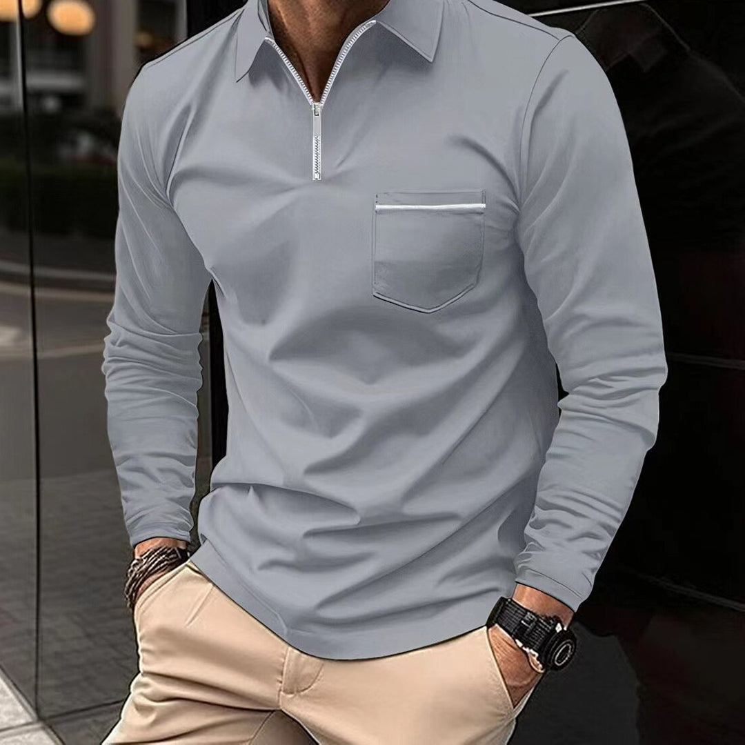 Formgefühl Herren Langarm Polo-Shirt
