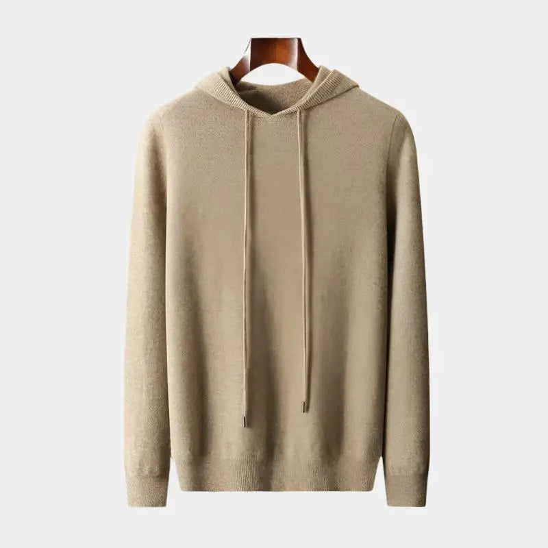 Pullover mit Kapuze aus Wolle