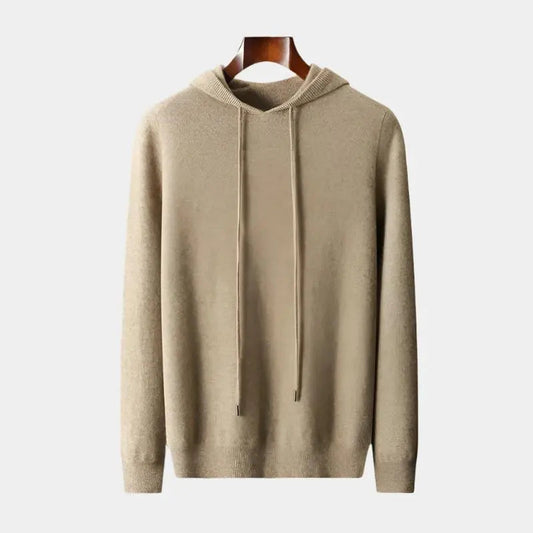 Pullover mit Kapuze aus Wolle