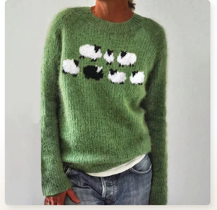 Herbstlicher Retro-Pullover