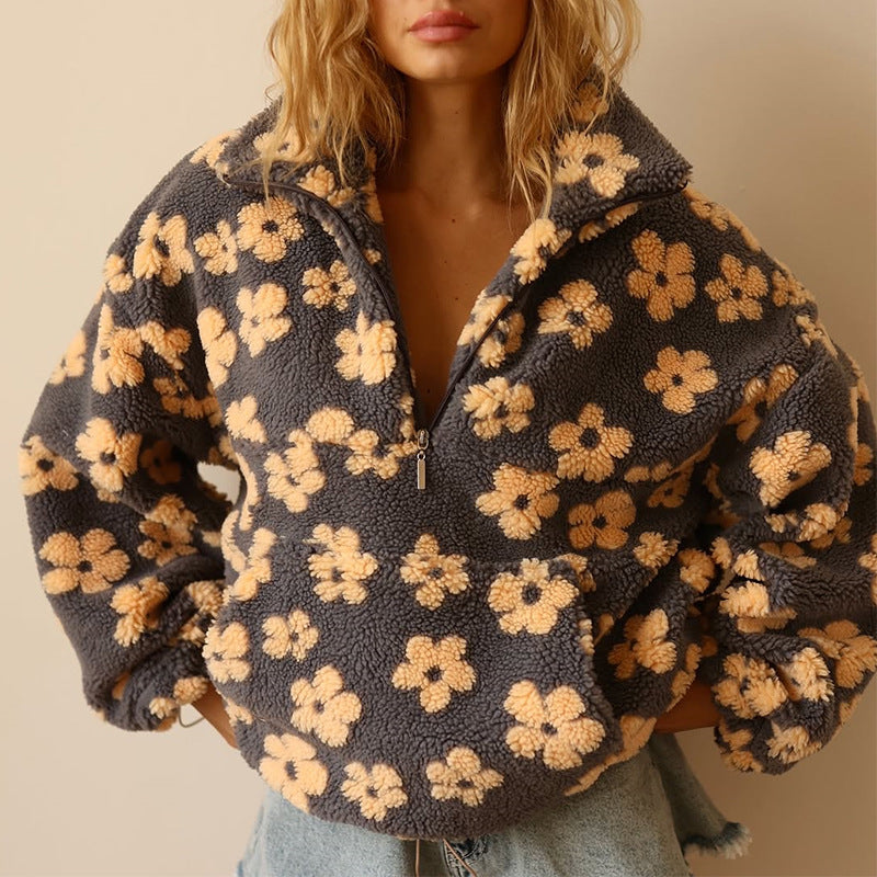 Azelma™ Langärmeliger Vlies Pullover