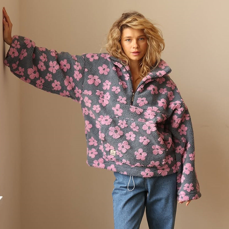 Azelma™ Langärmeliger Vlies Pullover