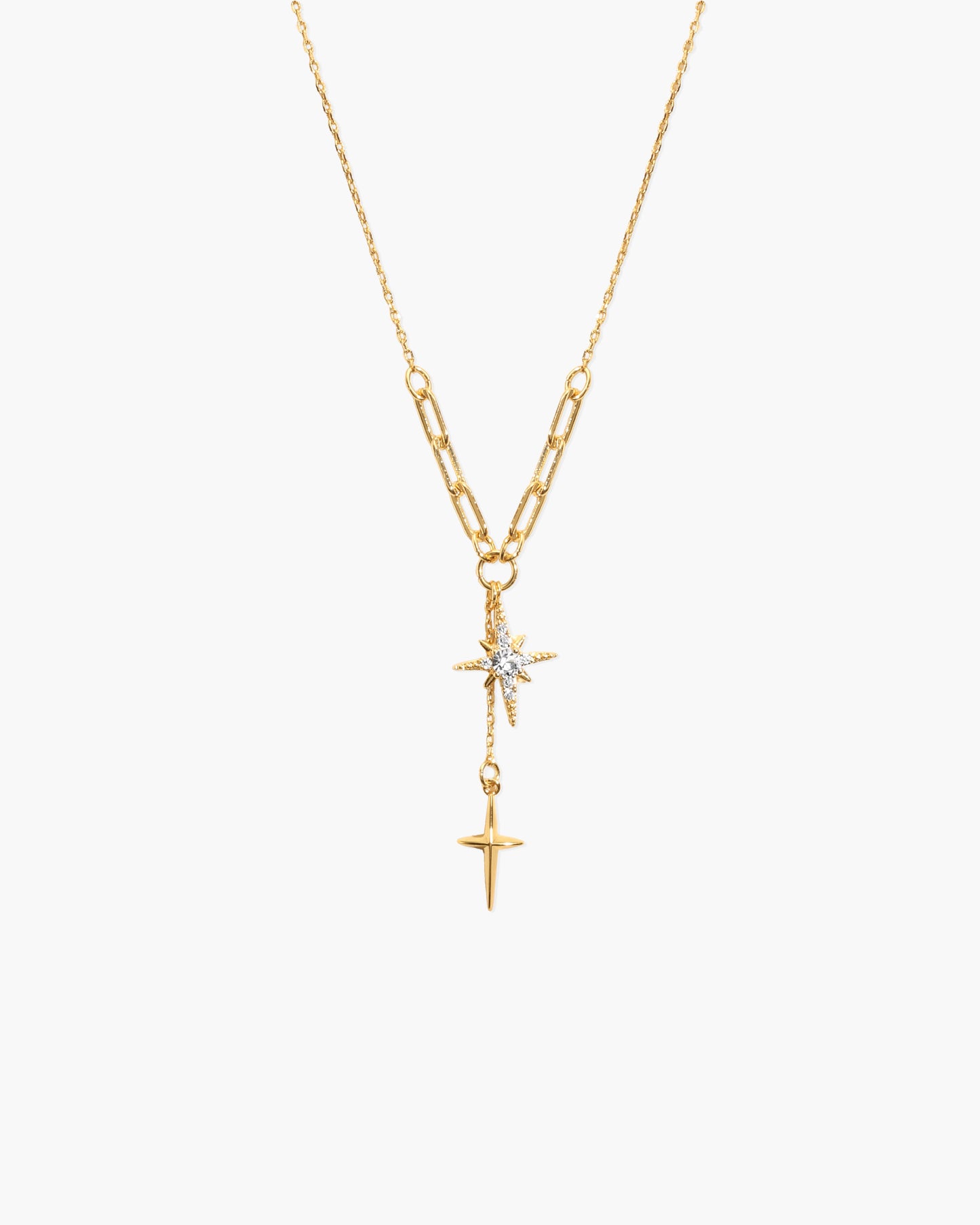 Damen Halskette Gold mit Stern Anhänger wasserfest hypoallergen Edelstahl