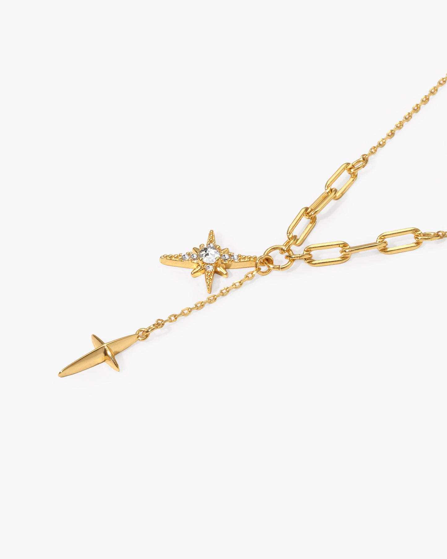 Damen Halskette Gold mit Stern Anhänger wasserfest hypoallergen Edelstahl