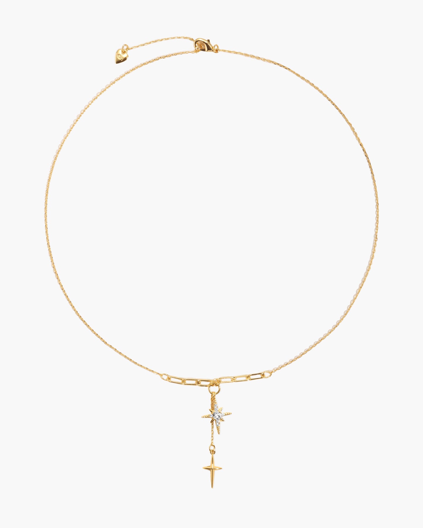 Damen Halskette Gold mit Stern Anhänger wasserfest hypoallergen Edelstahl
