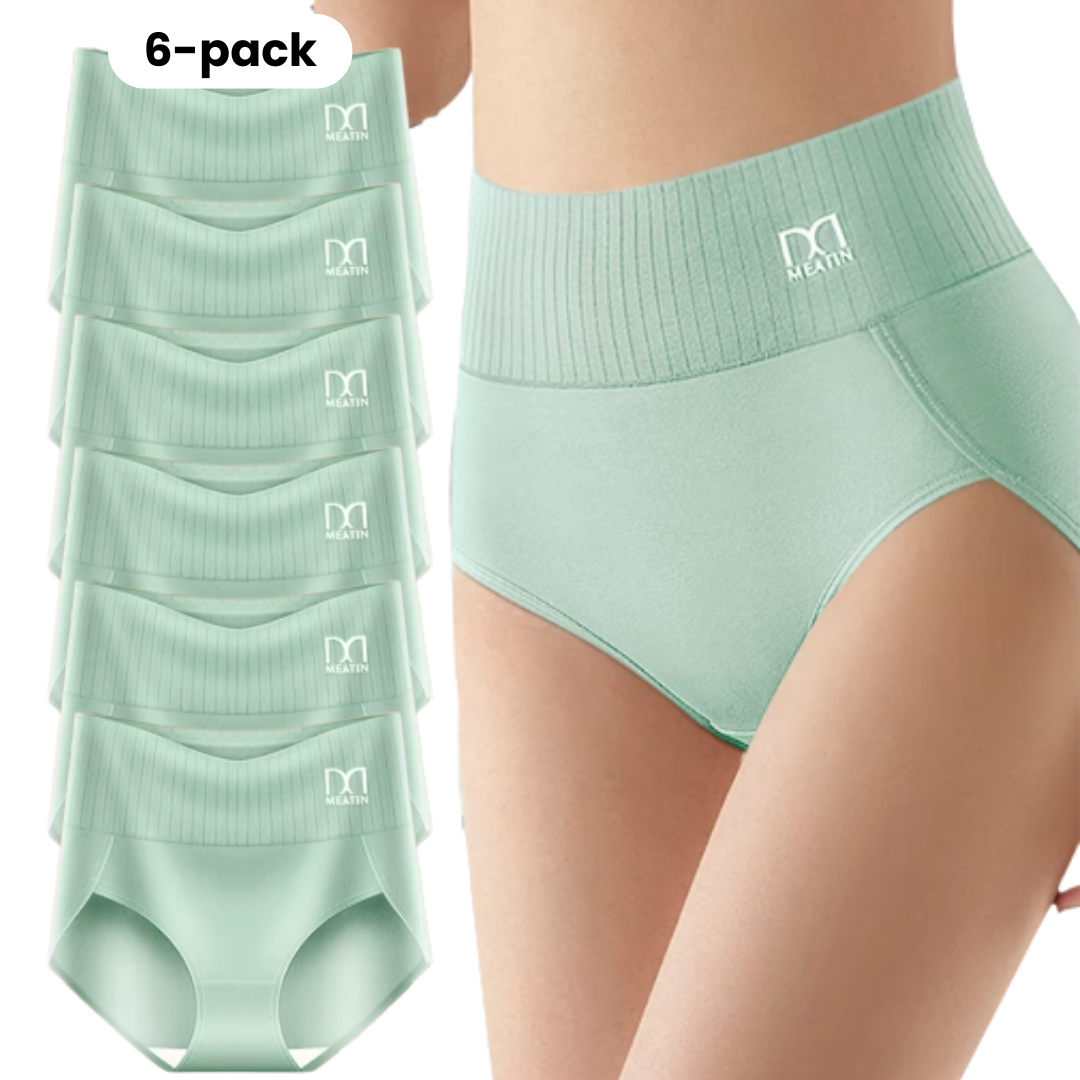 FlexiFit™ 6er-Pack Atmungsaktive und Bequeme Unterwäsche mit Hoher Taille und Bauchstütze