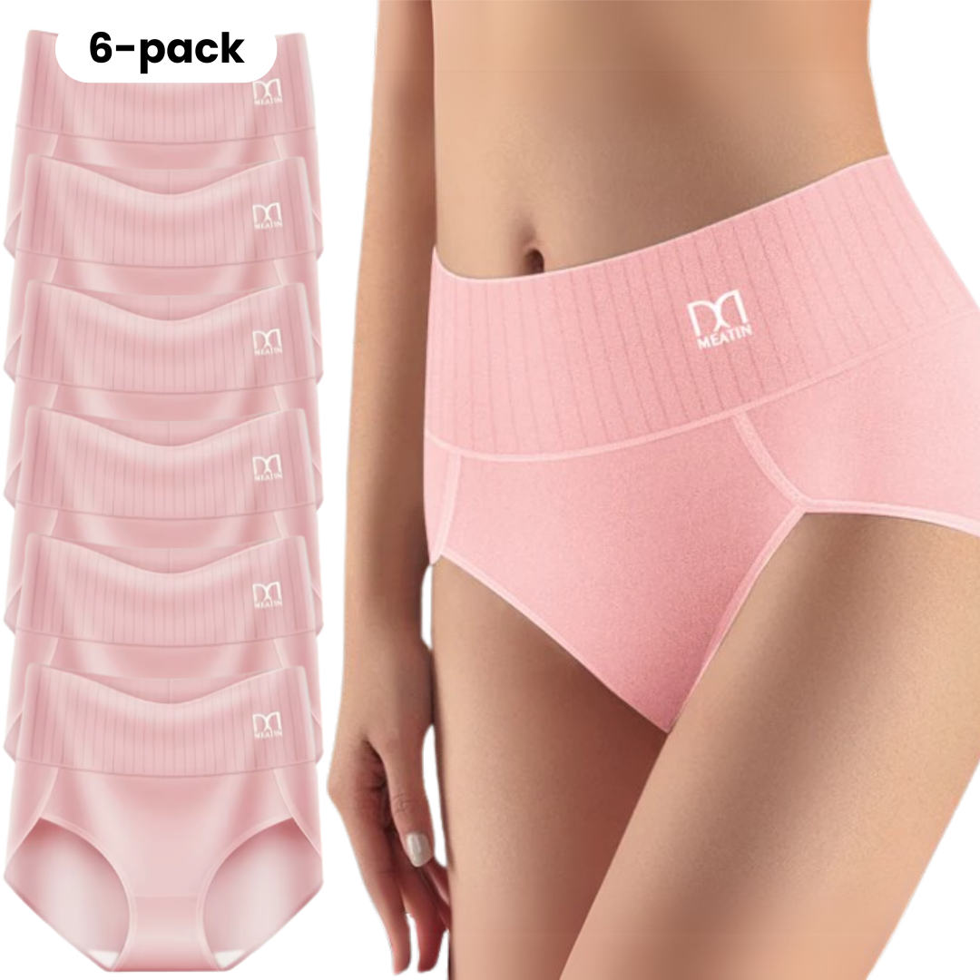 FlexiFit™ 6er-Pack Atmungsaktive und Bequeme Unterwäsche mit Hoher Taille und Bauchstütze